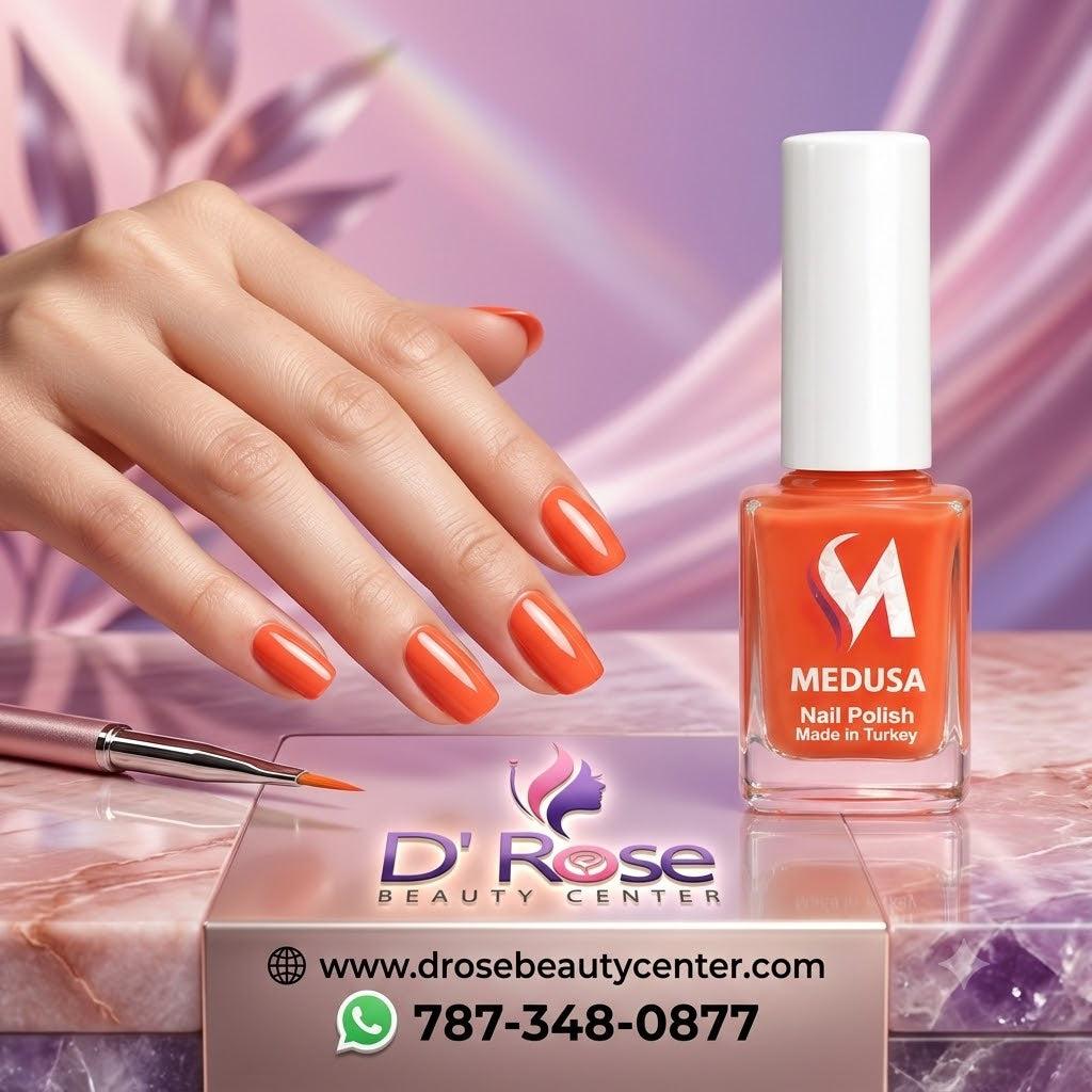 Medusa Nail Polish MNP126 Esmalte Naranja Coral Brillante para Uñas