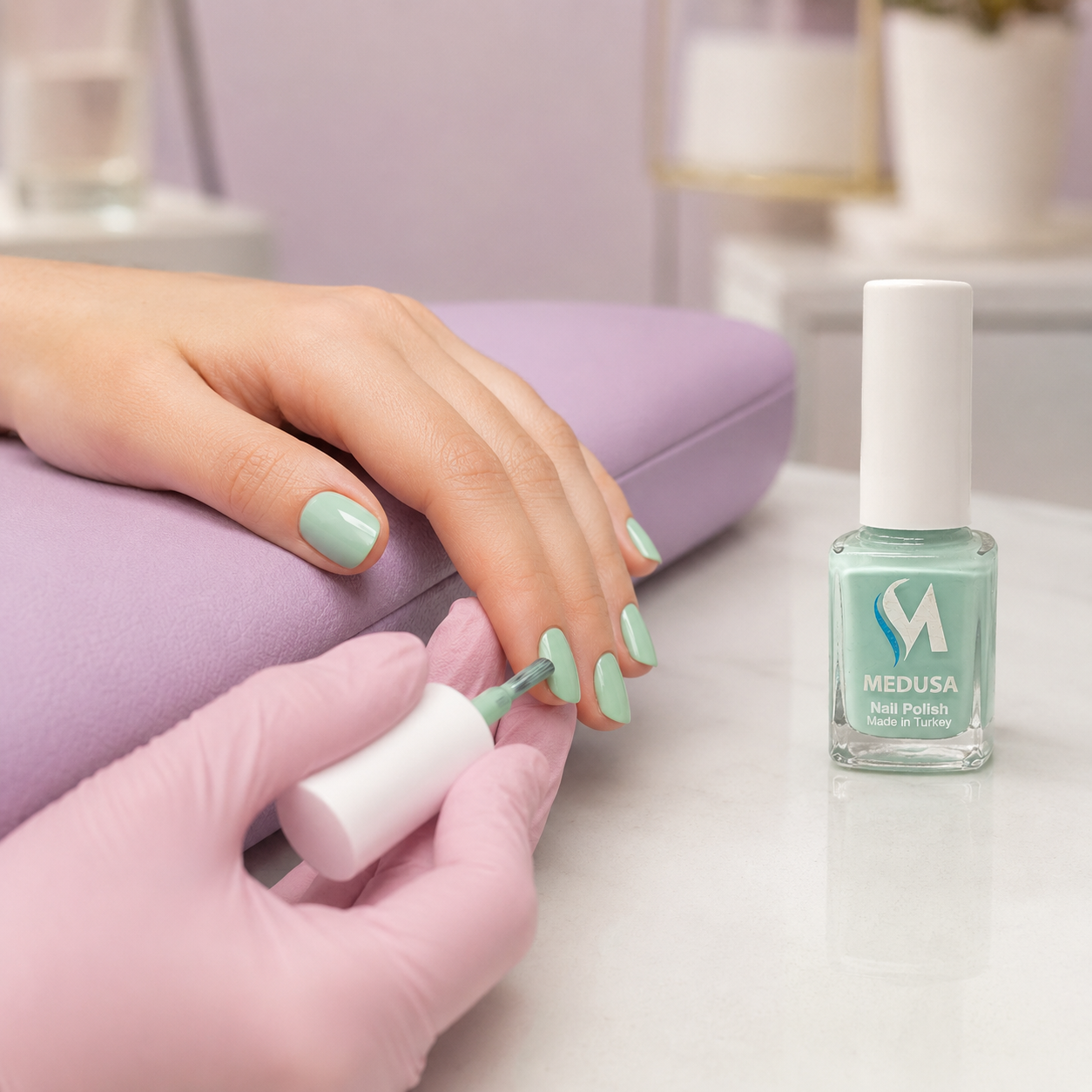 Medusa Nail Polish MNP128 Esmalte Verde Menta Pastel