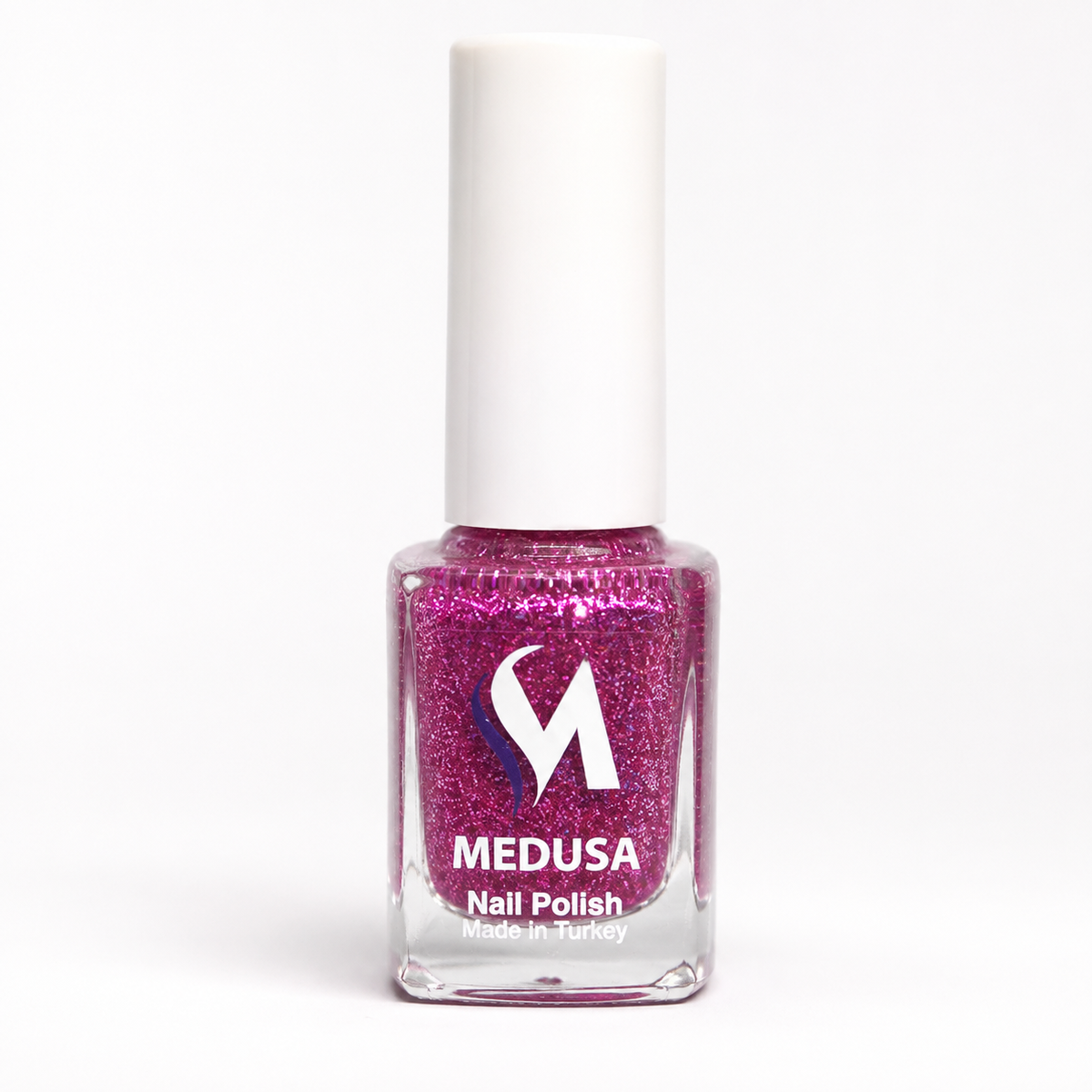 Medusa Nail Polish MNP131 – Esmalte Magenta con Glitter