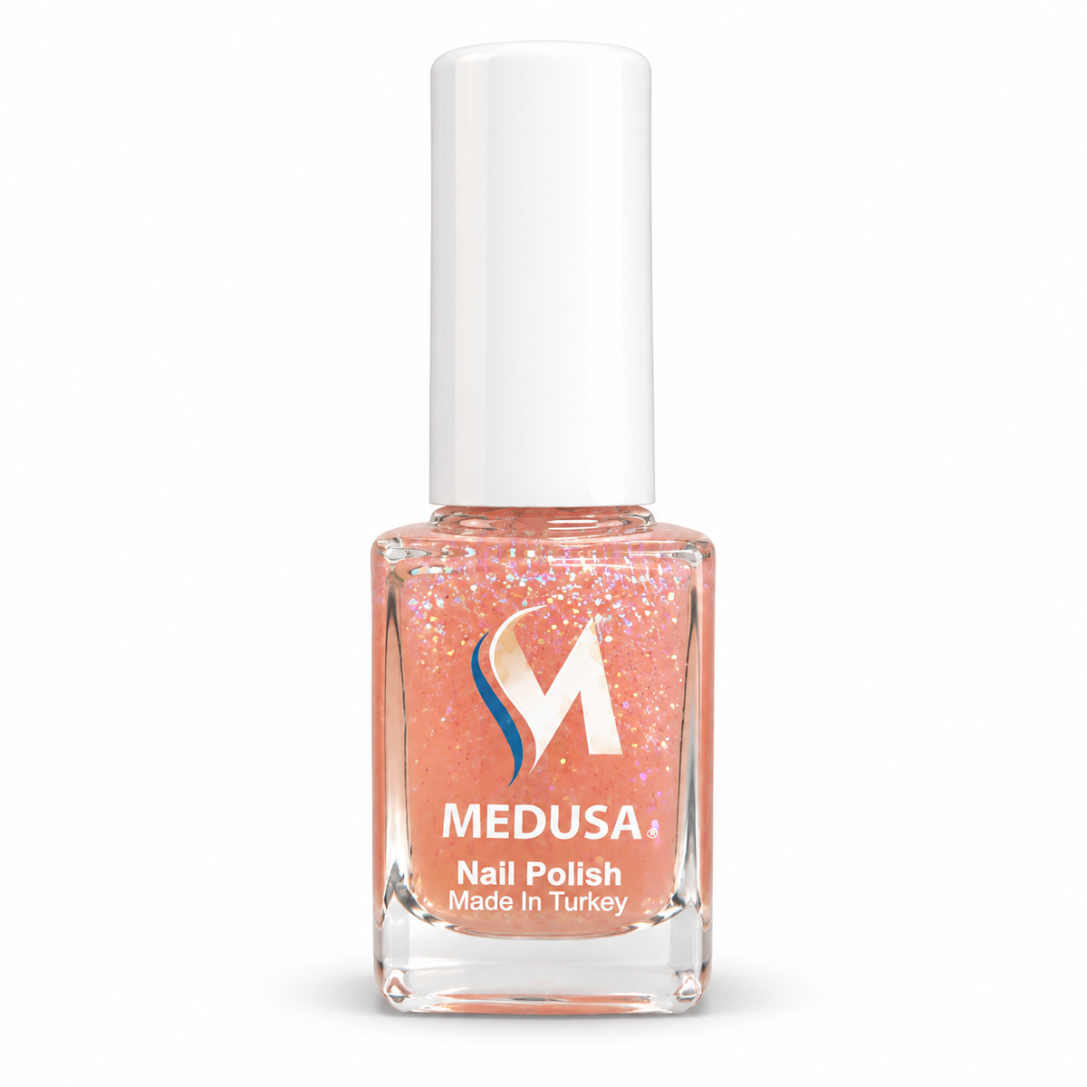 Medusa Esmalte Rosado Melocotón Glitter MNP141 0.37 oz