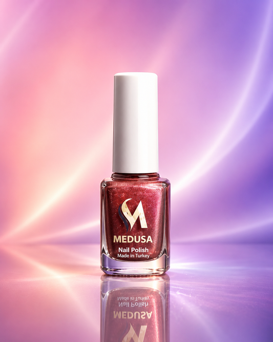 Medusa Nail Polish MNP148 Esmalte Rosa Cobrizo con Glitter para Uñas