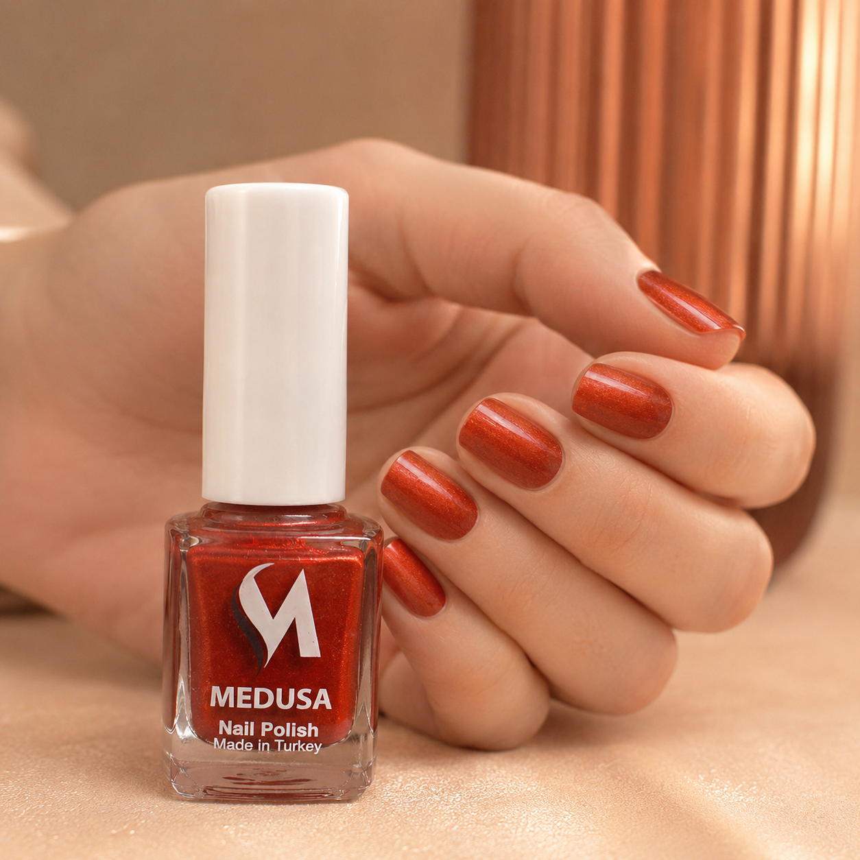 💅 Medusa Nail Polish MNP153 Esmalte Cobrizo Brillante 0.37 oz