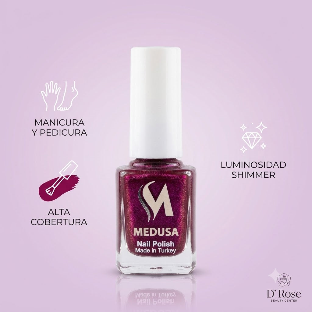 Medusa Nail Polish MNP155 Esmalte Vino Shimmer