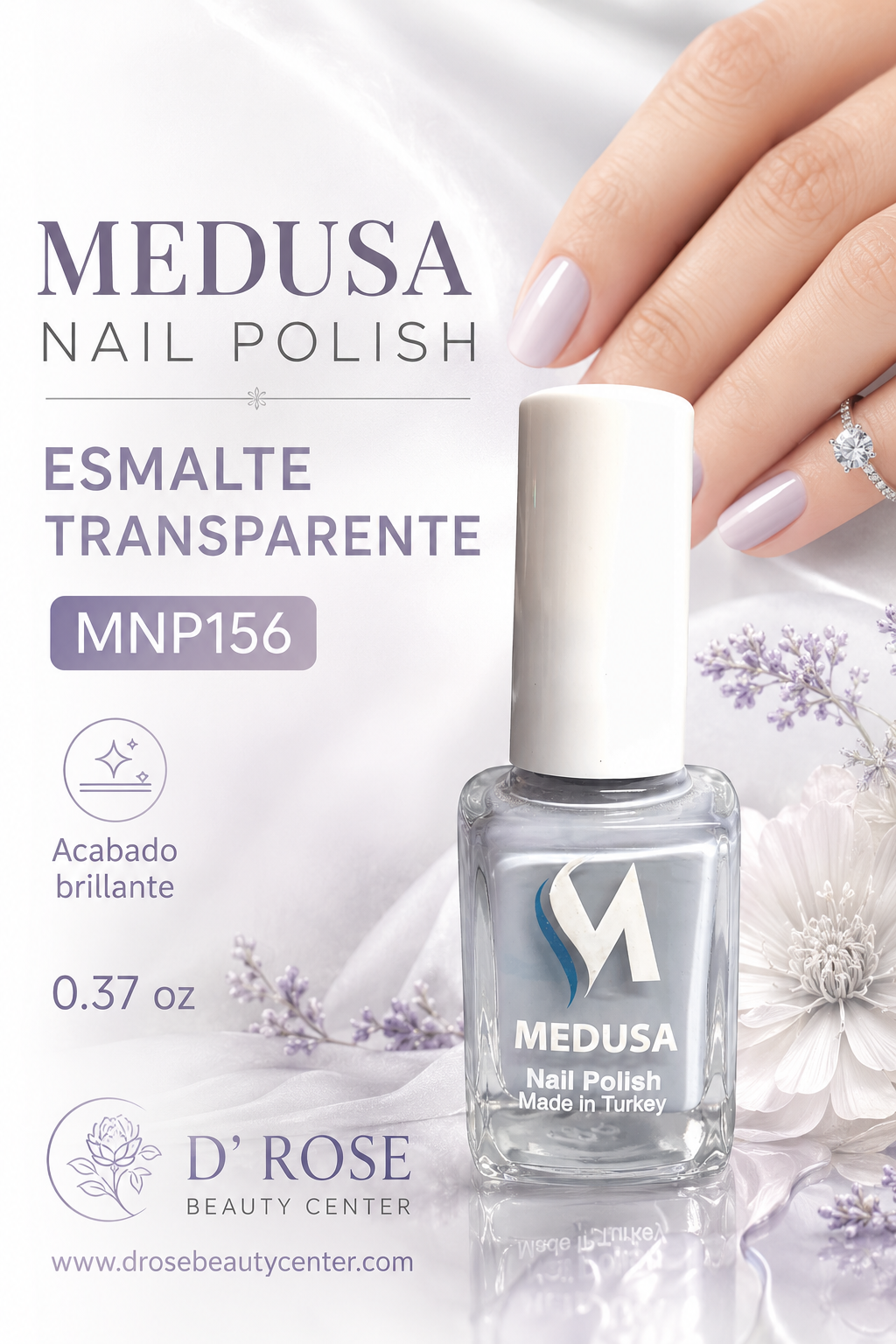 Medusa Nail Polish MNP156 – Esmalte Gris 0.37 oz