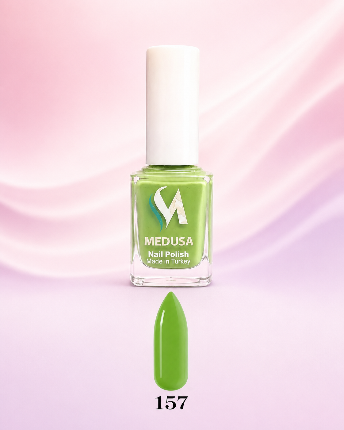 Medusa Nail Polish #157 – Esmalte Verde Claro para Uñas