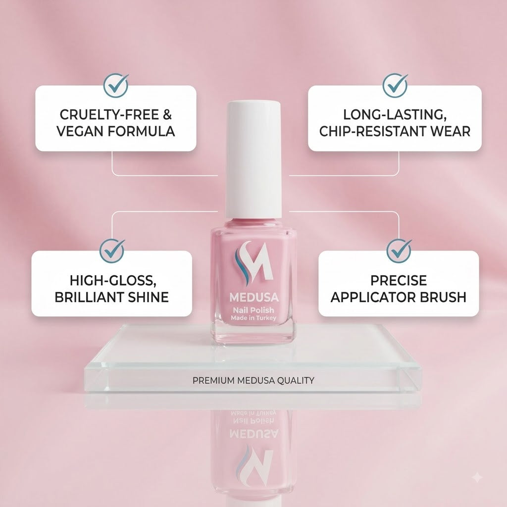 Medusa Nail Polish MNP159 – Esmalte Rosado Claro Cremoso