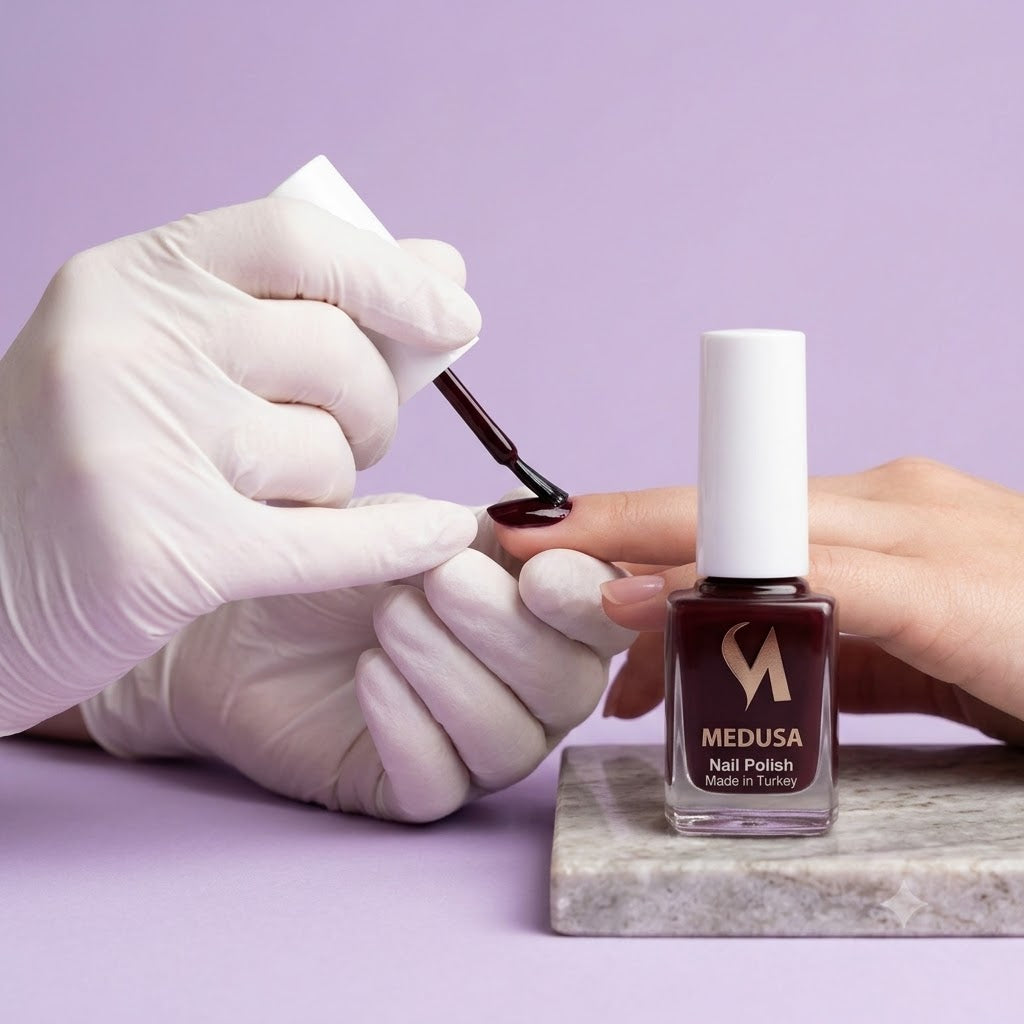 Medusa Nail Polish MNP166 Esmalte Marrón Rojizo Profundo