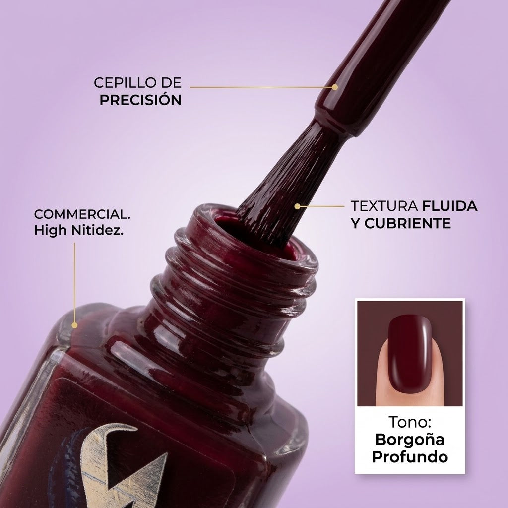Medusa Nail Polish MNP166 Esmalte Marrón Rojizo Profundo
