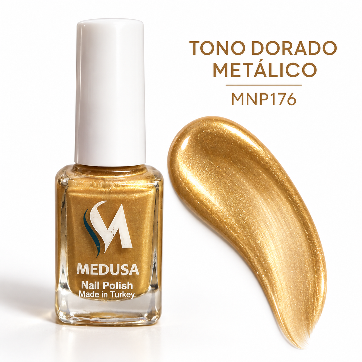 Medusa Nail Polish Esmalte Dorado Metálico 0.37 oz – MNP176