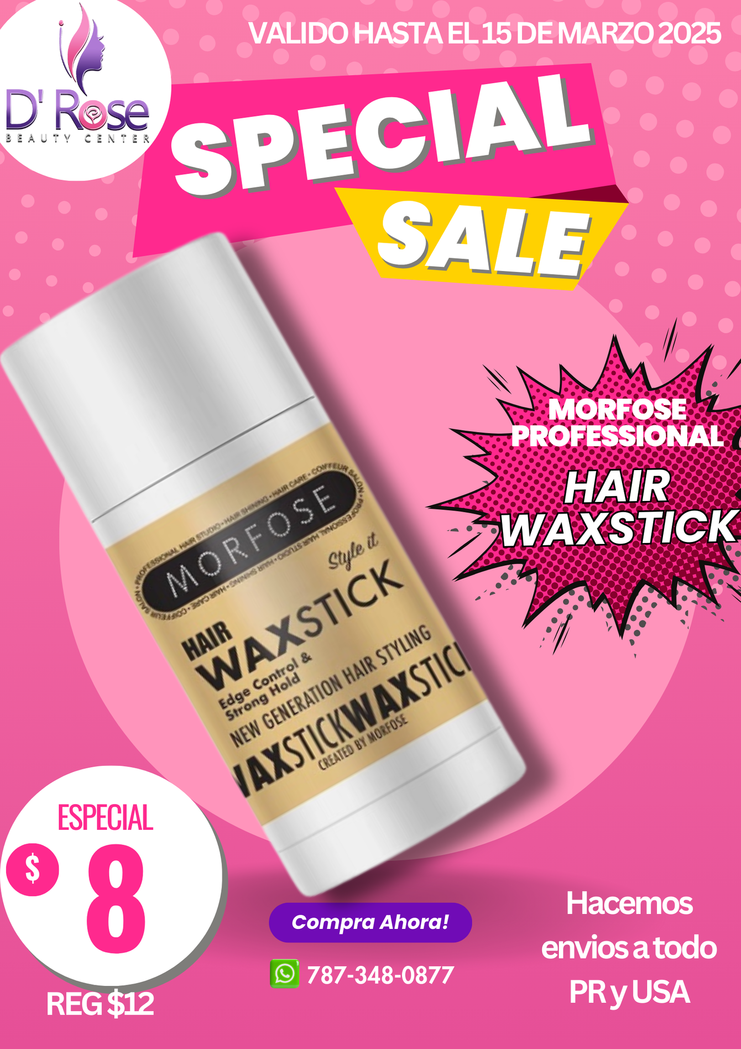 MORFOSE PROFESSIONAL HAIR WAX STICK 1.94OZ MWS