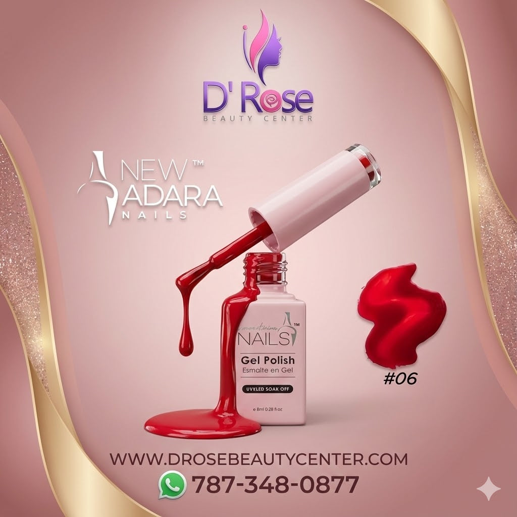 💅✨ NEW ADARA™ NAILS Gel Polish #06 – Color Intenso, Brillo Profesional y Fórmula Clean | 0.28 oz