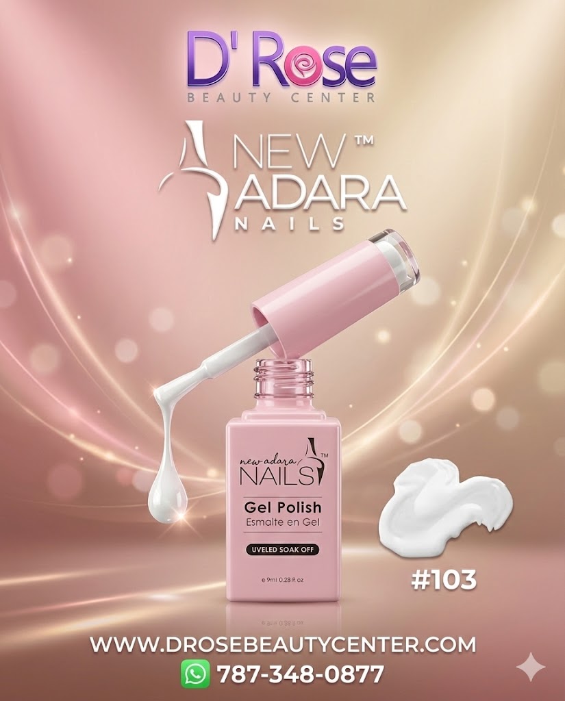 💅✨ NEW ADARA™ NAILS Gel Polish #103 – Blanco Puro de Alta Cobertura, Brillo Profesional &amp; Fórmula Clean | 0.28 oz ✨💅