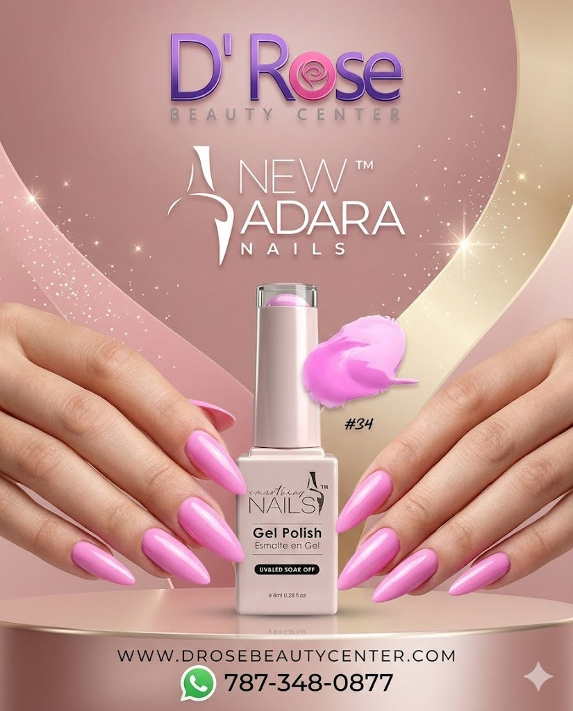 💅✨ NEW ADARA™ NAILS Gel Polish #34 – Color Moderno, Brillo Intenso y Fórmula Clean Profesional | 0.28 oz