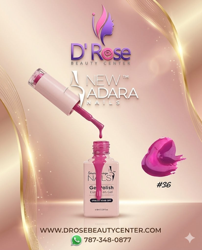 💅✨ NEW ADARA™ NAILS Gel Polish #36 – Rosa Intenso, Brillo Profesional y Fórmula Clean | 0.28 oz ✨💅