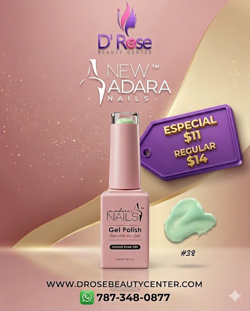 💅✨ NEW ADARA™ NAILS Gel Polish #38 – Verde Menta Moderno, Fórmula Clean y Brillo Profesional | 0.28 oz
