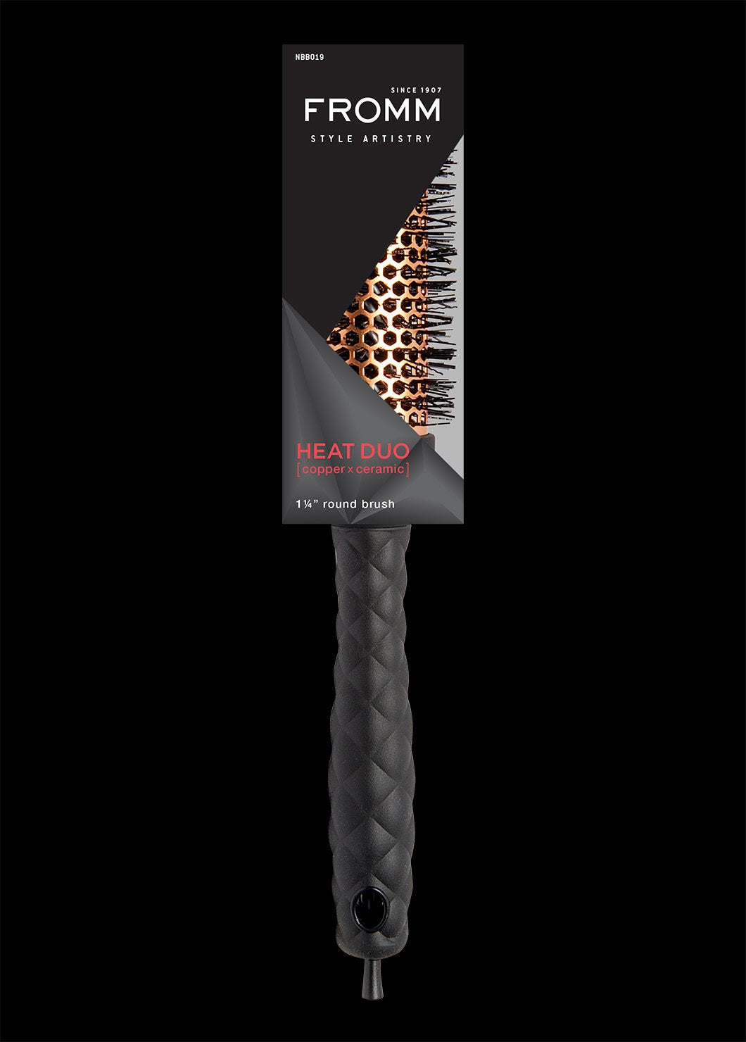 FROMM Heat Duo Cepillo Térmico Redondo Copper X Ceramic 1 ¼” NBB019 para Blowouts Profesionales