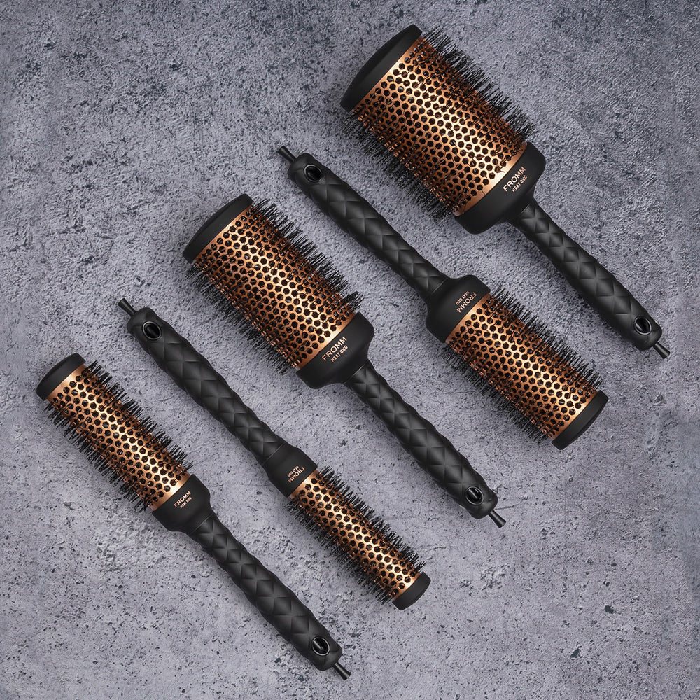 FROMM Heat Duo Cepillo Térmico Redondo Copper X Ceramic 1 ¼” NBB019 para Blowouts Profesionales
