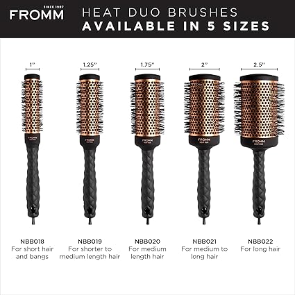 FROMM Heat Duo Cepillo Térmico Redondo Copper X Ceramic 1 ¼” NBB019 para Blowouts Profesionales
