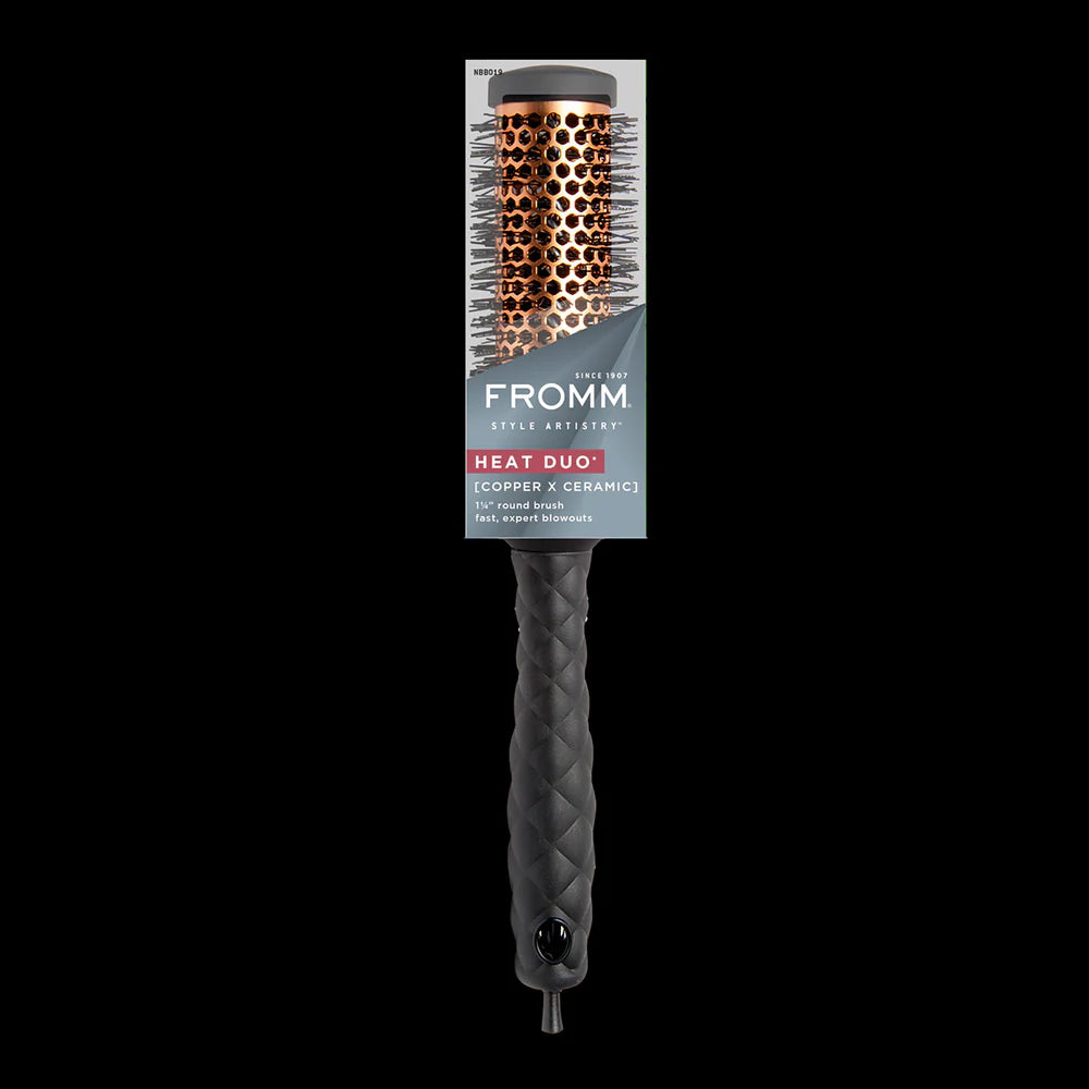 FROMM Heat Duo Cepillo Térmico Redondo Copper X Ceramic 1 ¼” NBB019 para Blowouts Profesionales