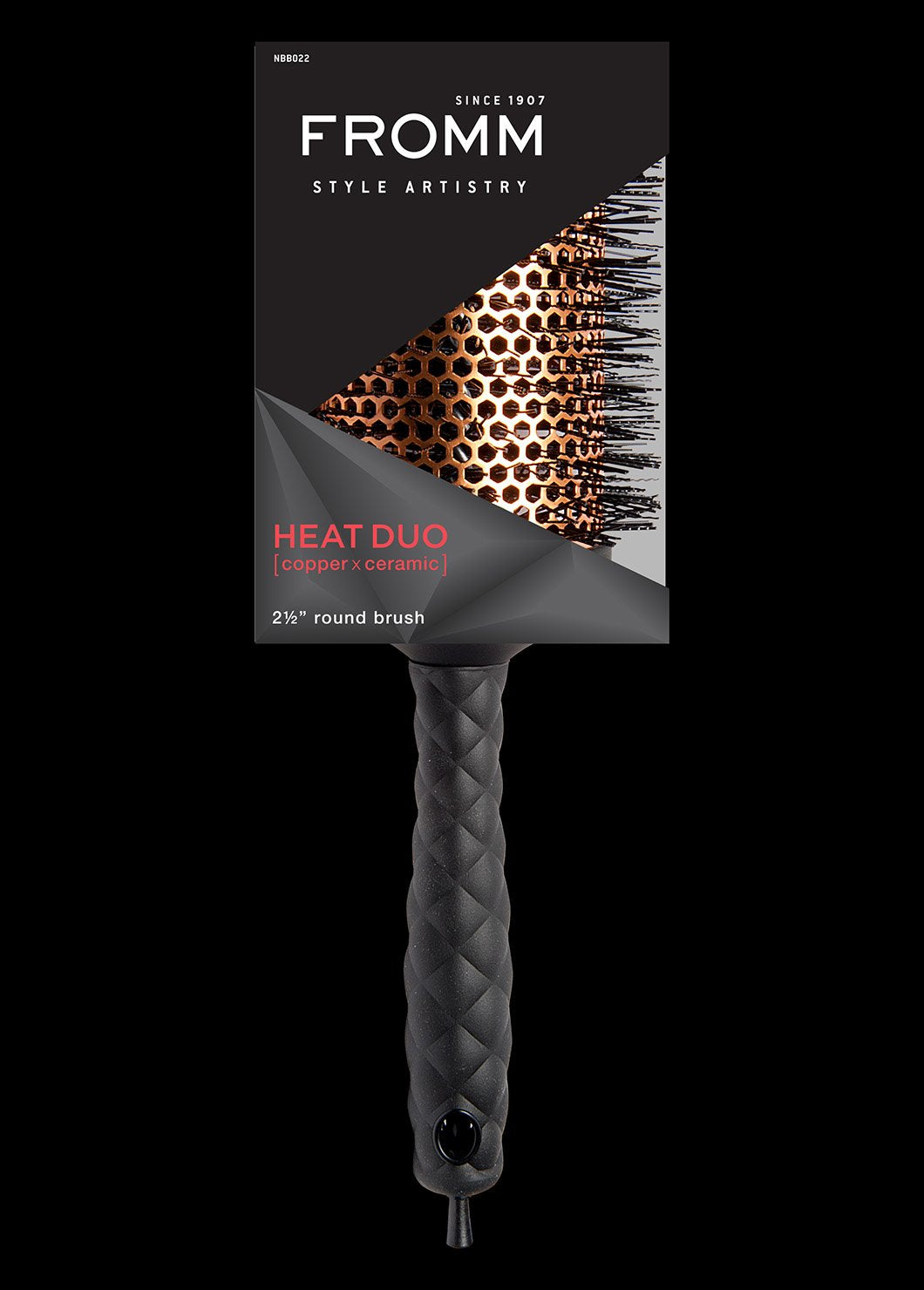 FROMM Heat Duo Cepillo Térmico Redondo Copper X Ceramic 2.5” NBB022 para Blowouts Profesionales