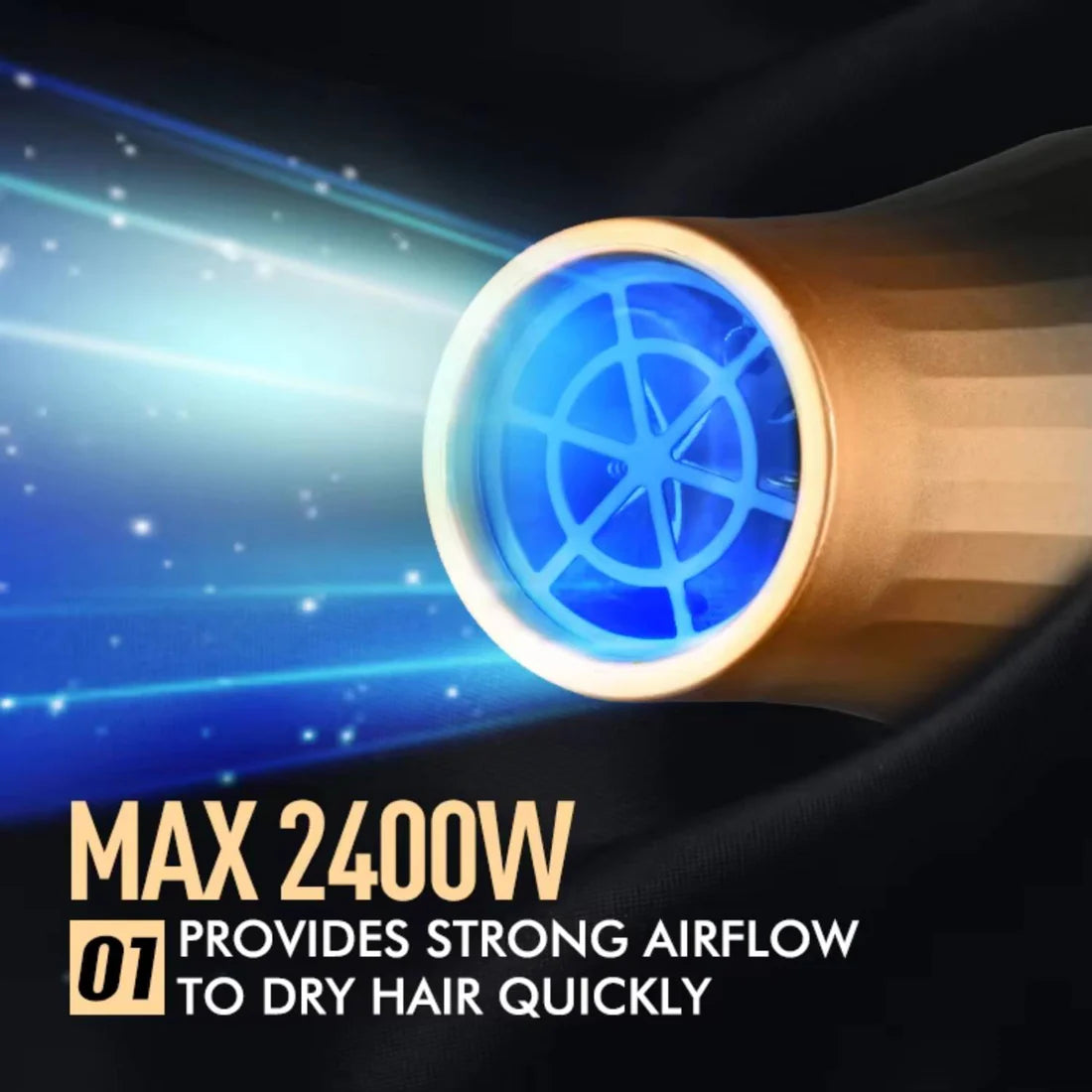 WMARK Professional Hair Dryer NG-2101 2400W – Secador Profesional con Motor AC y Pantalla LED
