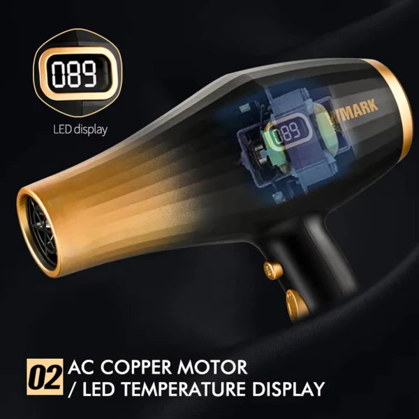 WMARK Professional Hair Dryer NG-2101 2400W – Secador Profesional con Motor AC y Pantalla LED