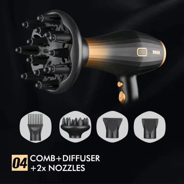 WMARK Professional Hair Dryer NG-2101 2400W – Secador Profesional con Motor AC y Pantalla LED