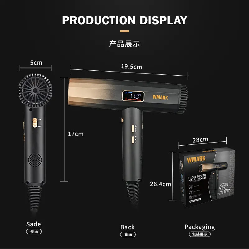 Wmark Professional High Speed Hair Dryer 2000 W NG-9106
