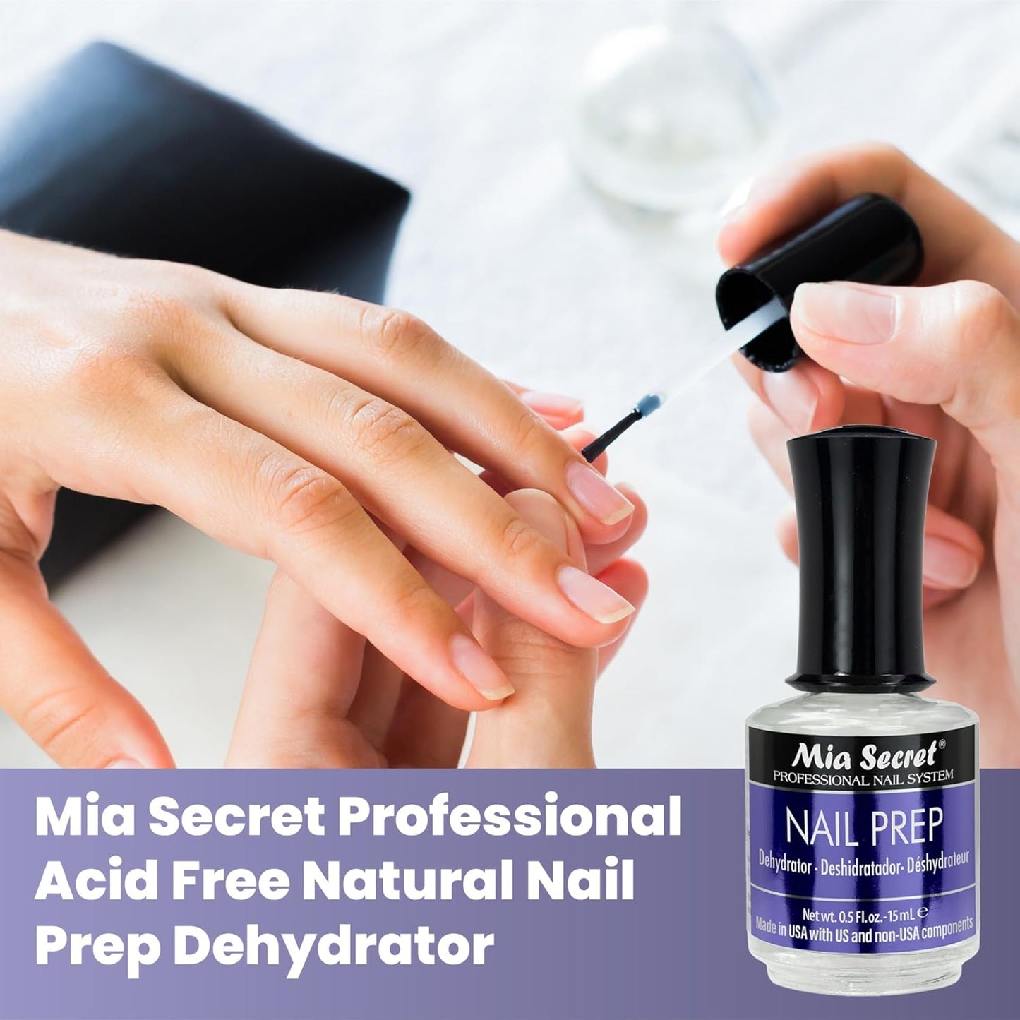 💅✨ Mia Secret XTRABOND Primer Acid Free PR-100 ½ oz | Adhesión Profesional Sin Ardor ✨💅
