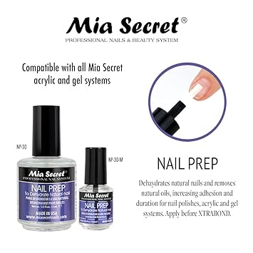 💅✨ Mia Secret XTRABOND Primer Acid Free PR-100 ½ oz | Adhesión Profesional Sin Ardor ✨💅