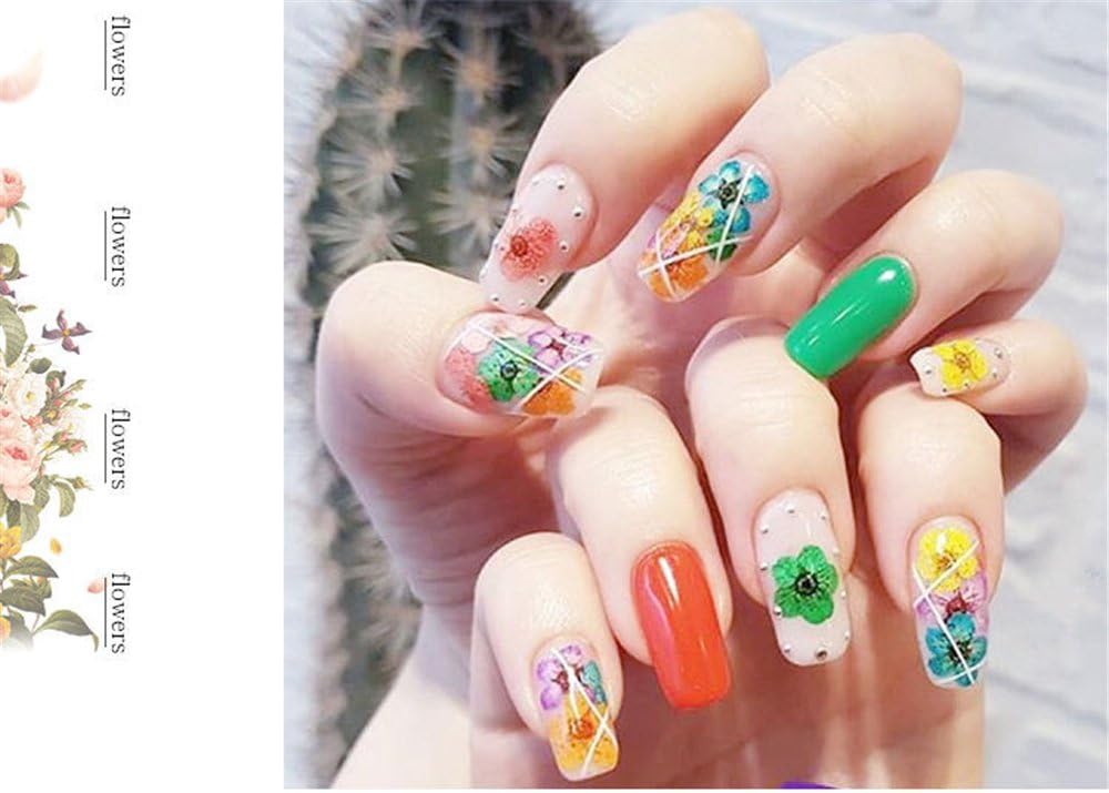Spiral Kit de Flores Secas Naturales para Nail Art NSB0204