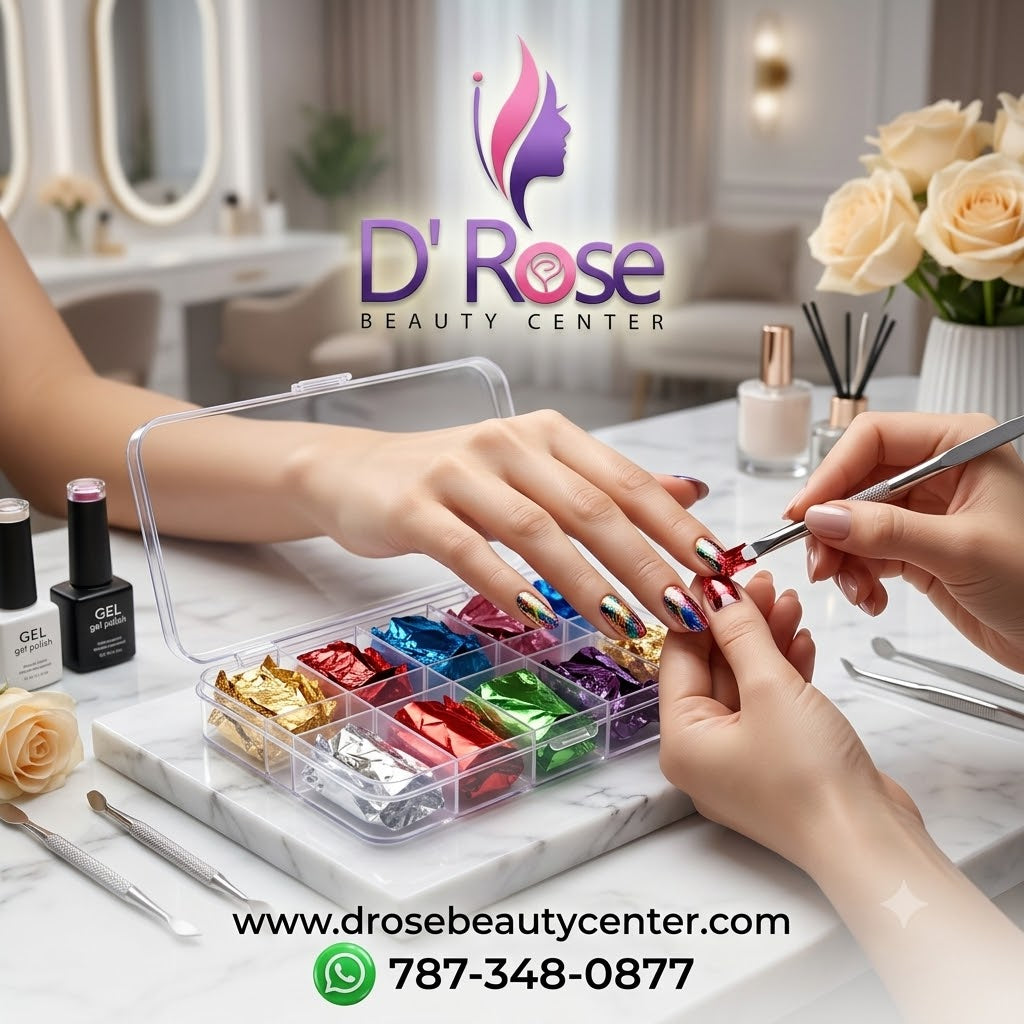 Spiral Kit de Papel Foil Metálico para Nail Art 12 Colores NSB0206