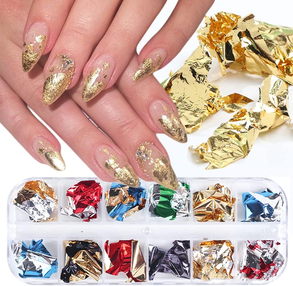 Spiral Kit de Papel Foil Metálico para Nail Art 12 Colores NSB0206