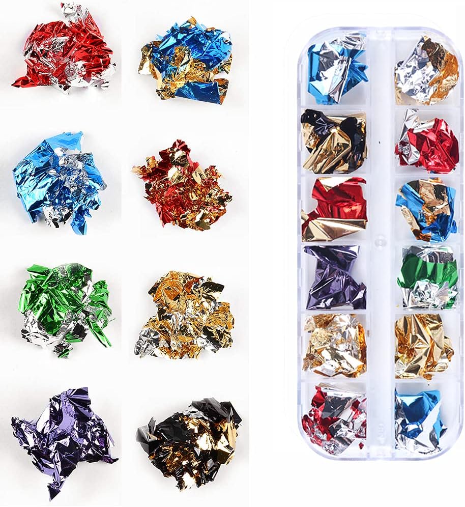 Spiral Kit de Papel Foil Metálico para Nail Art 12 Colores NSB0206