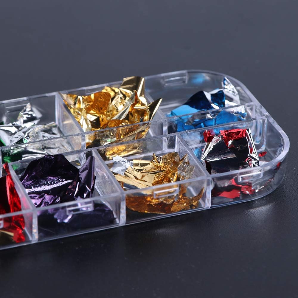 Spiral Kit de Papel Foil Metálico para Nail Art 12 Colores NSB0206
