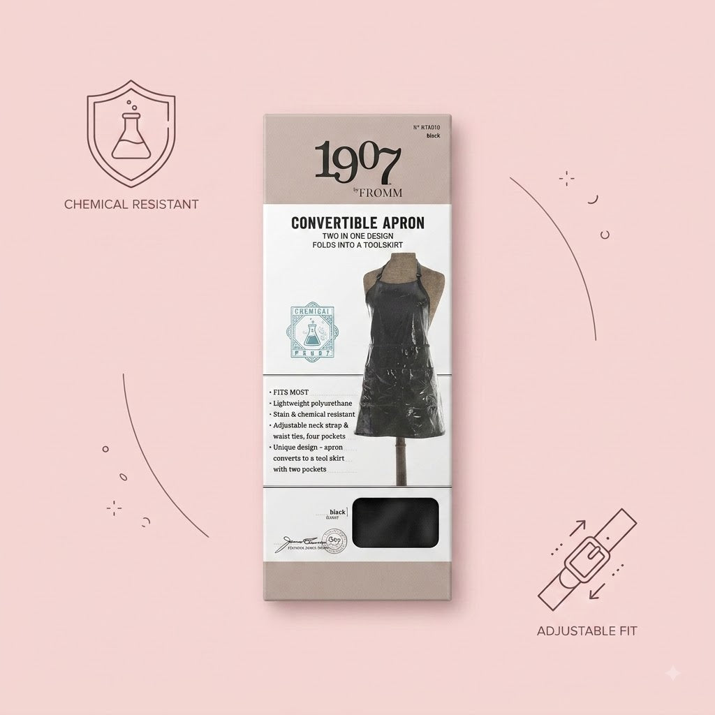 1907 Fromm Convertible Apron NTA010 – Delantal Profesional 2 en 1 Negro