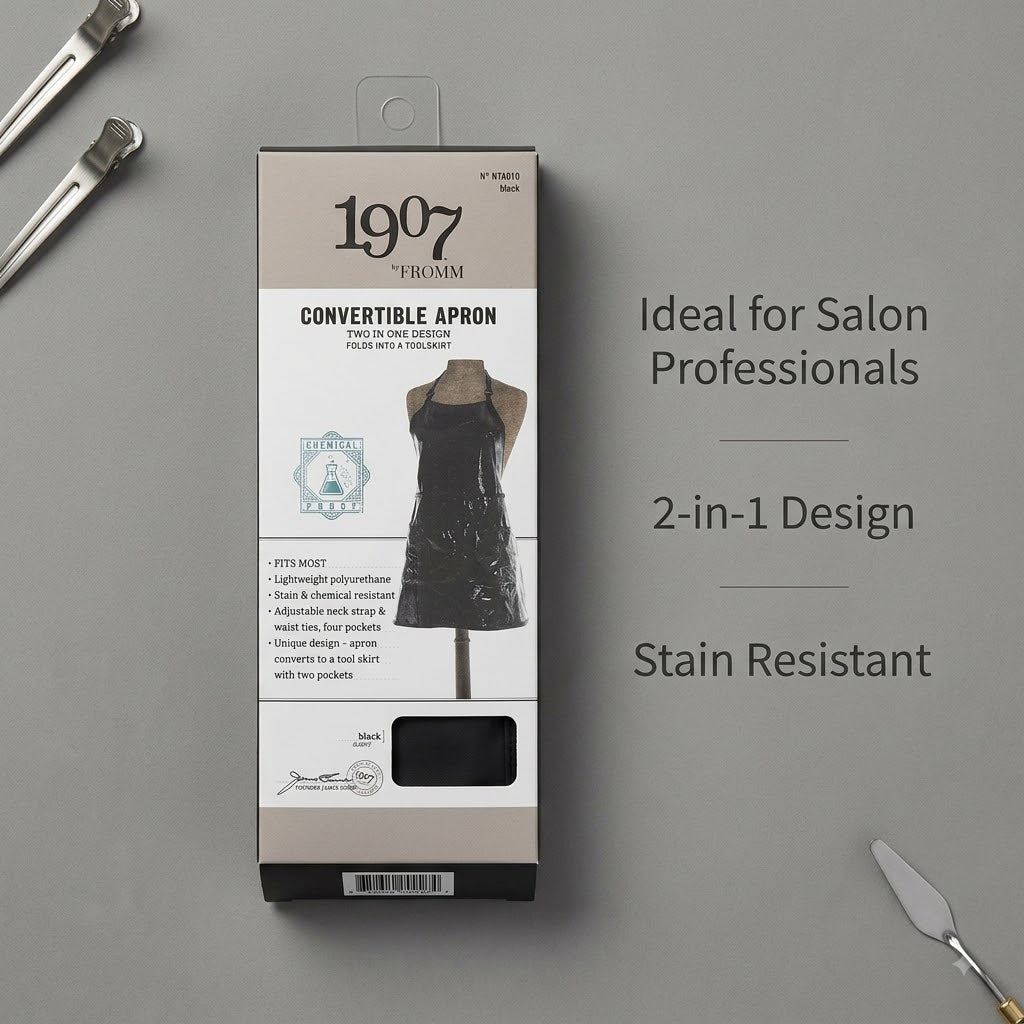 1907 Fromm Convertible Apron NTA010 – Delantal Profesional 2 en 1 Negro