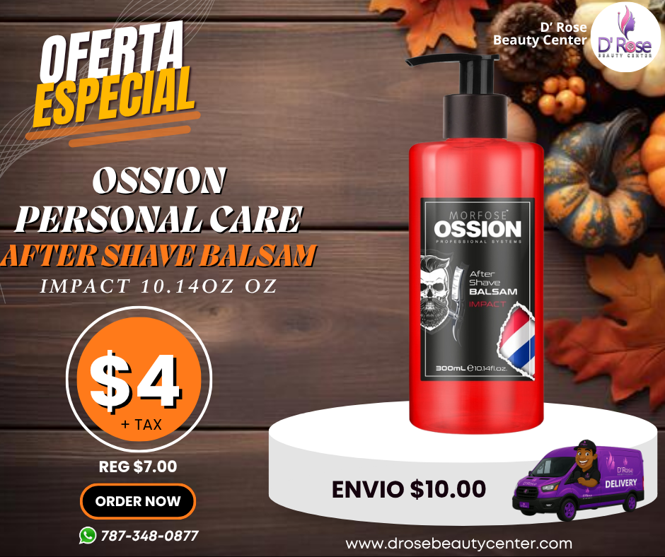 💈 OSSION PROFESSIONAL AFTER SHAVE BALSAM IMPACT 10.14 OZ (OSS004)