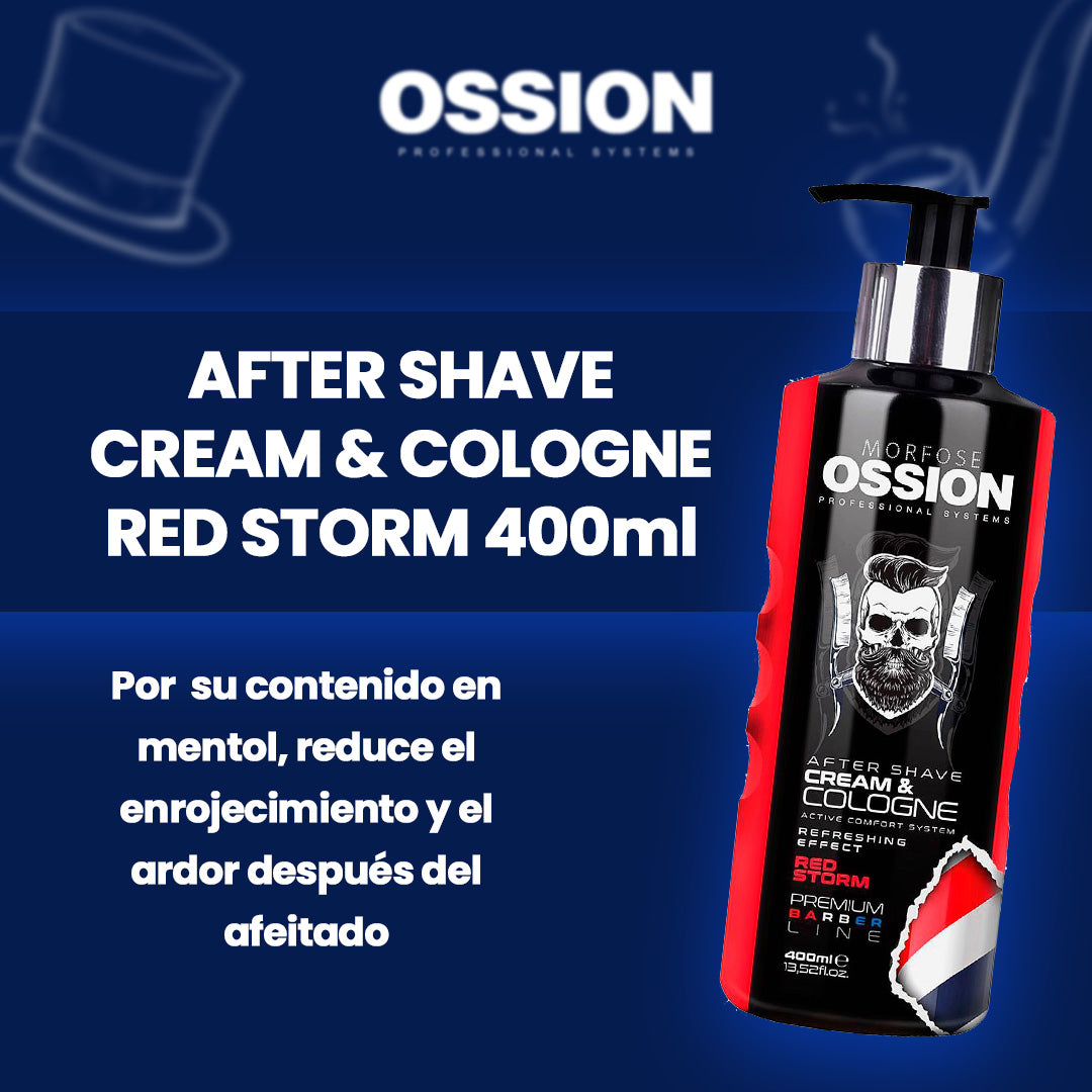 OSSION PROFESSIONAL AFTER SHAVE CREAM COLOGNE RED STORM 13.52OZ OSS008