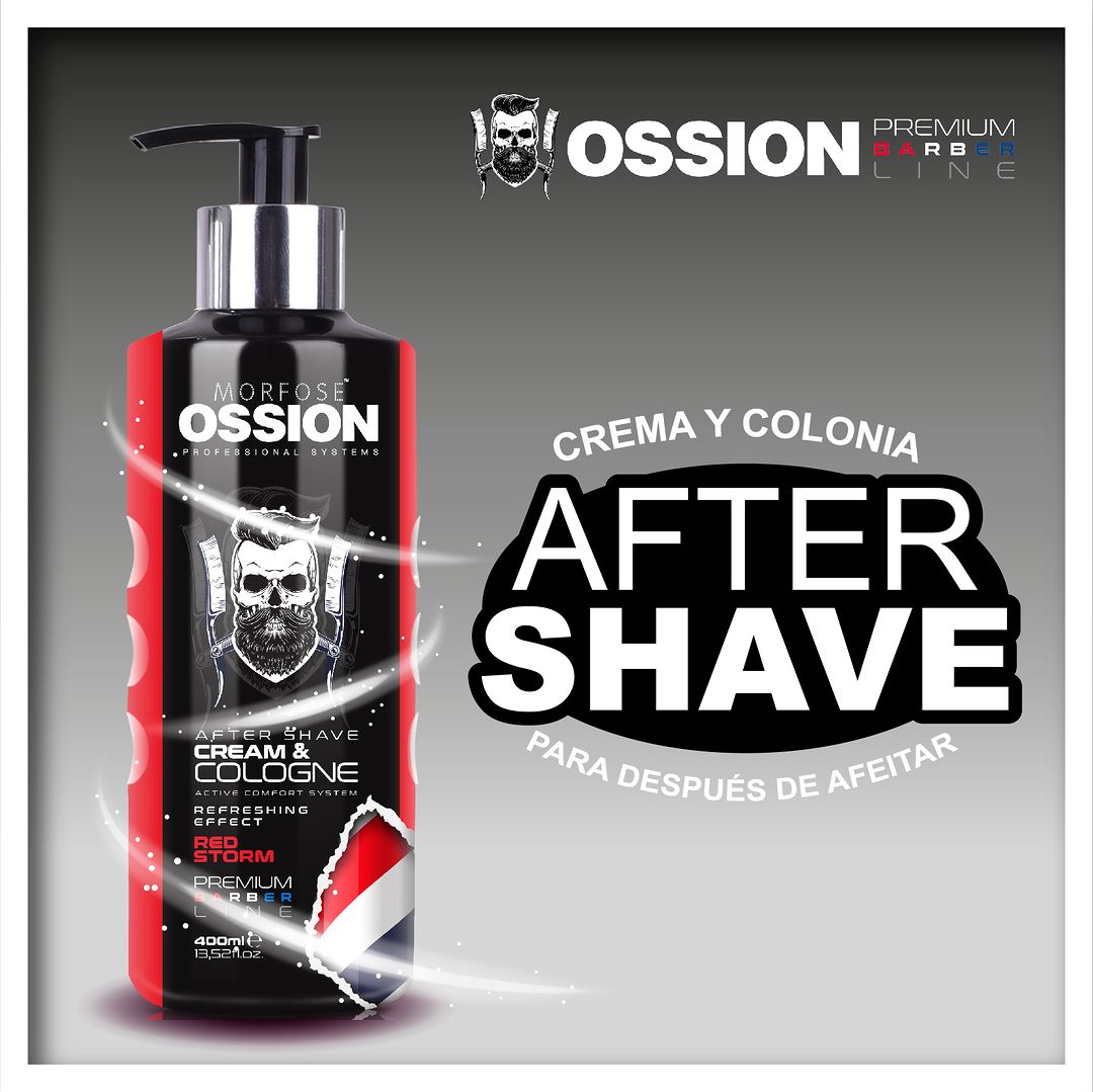 OSSION PROFESSIONAL AFTER SHAVE CREAM COLOGNE RED STORM 13.52OZ OSS008