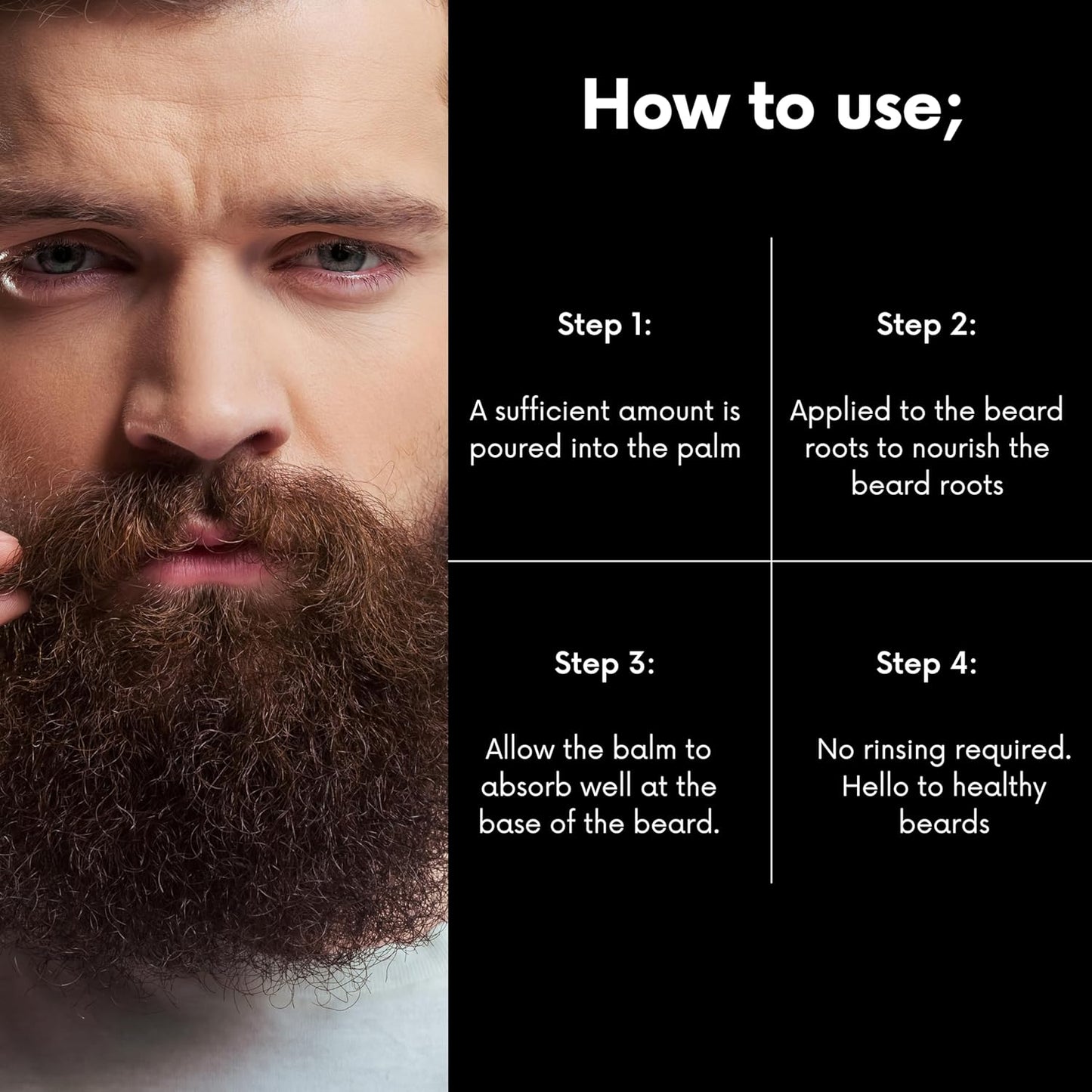 🌰 OSSION Beard Balsam 3.4oz | Argán y Almendras: Nutrición, Crecimiento y Control de Frizz