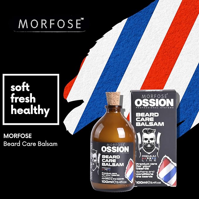 🌰 OSSION Beard Balsam 3.4oz | Argán y Almendras: Nutrición, Crecimiento y Control de Frizz