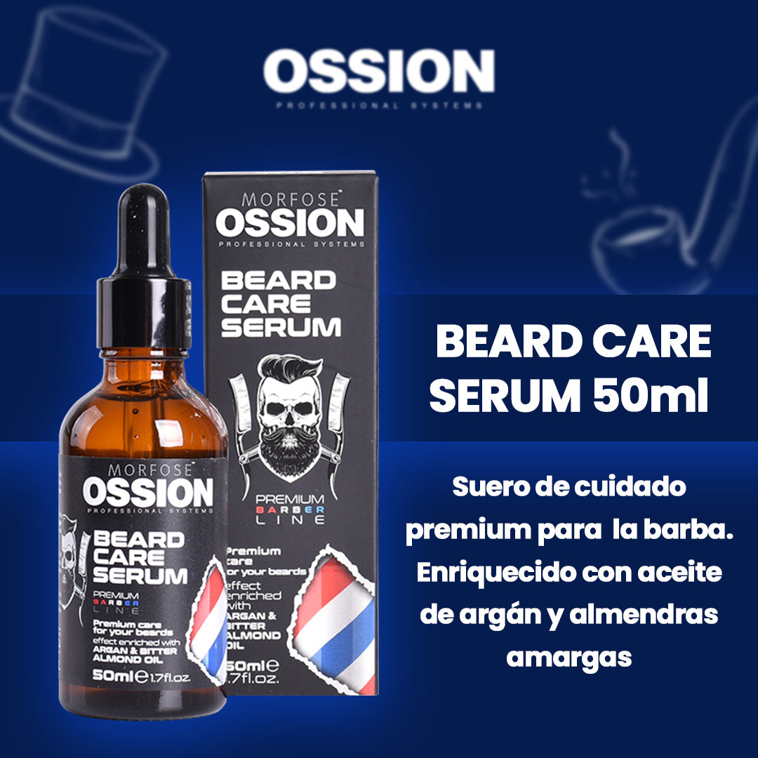 OSSION™ BEARD CARE SERUM (50ML): Suero de Barba con Argán y Almendras - Anti-Picazón y Caída (OSS013)