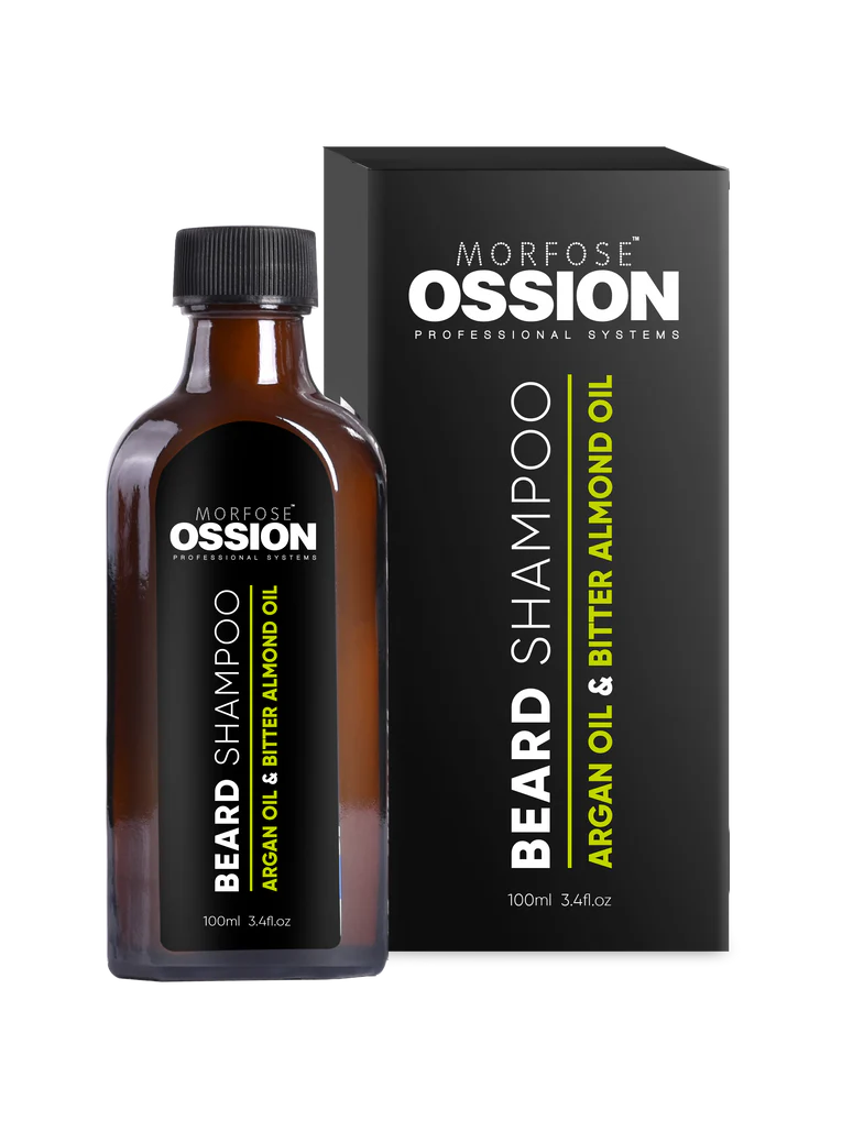 OSSION™ BEARD CARE SHAMPOO (100ML): Champú Profesional con Argán y Almendras - Anti-Caspa (OSS014)