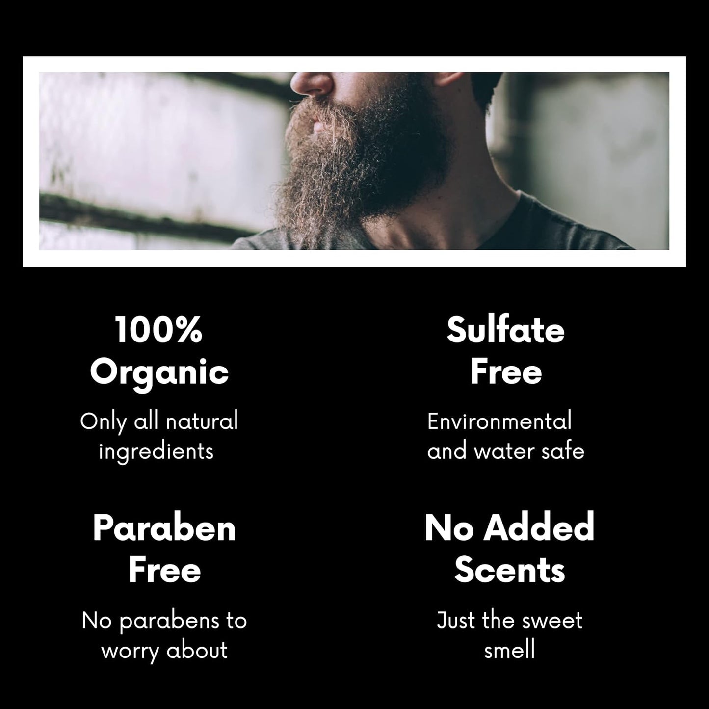 OSSION™ BEARD CARE SHAMPOO (100ML): Champú Profesional con Argán y Almendras - Anti-Caspa (OSS014)