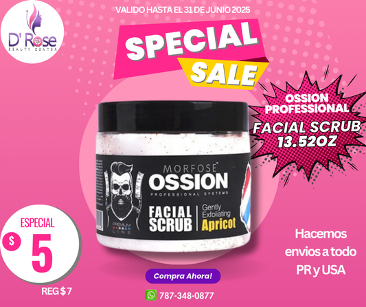 OSSION PROFESSIONAL APRICOT FACIAL SCRUB 13.52OZ OSS029