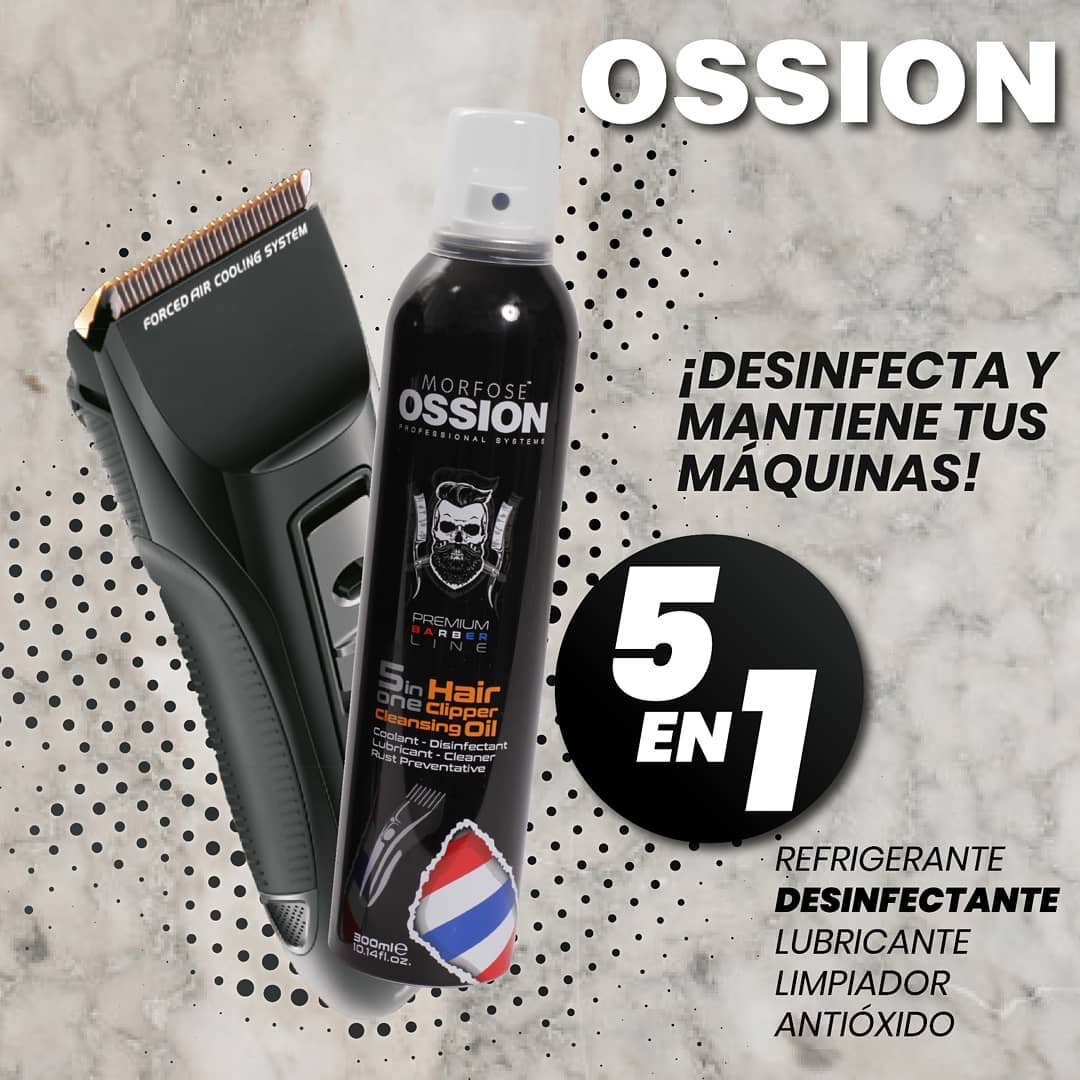💈 Aceite Limpiador 5-en-1 OSSION (19.2oz) | Limpia, Desinfecta y Lubrica Cuchillas de Clipper