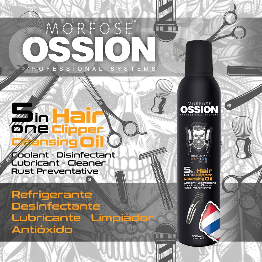 💈 Aceite Limpiador 5-en-1 OSSION (19.2oz) | Limpia, Desinfecta y Lubrica Cuchillas de Clipper