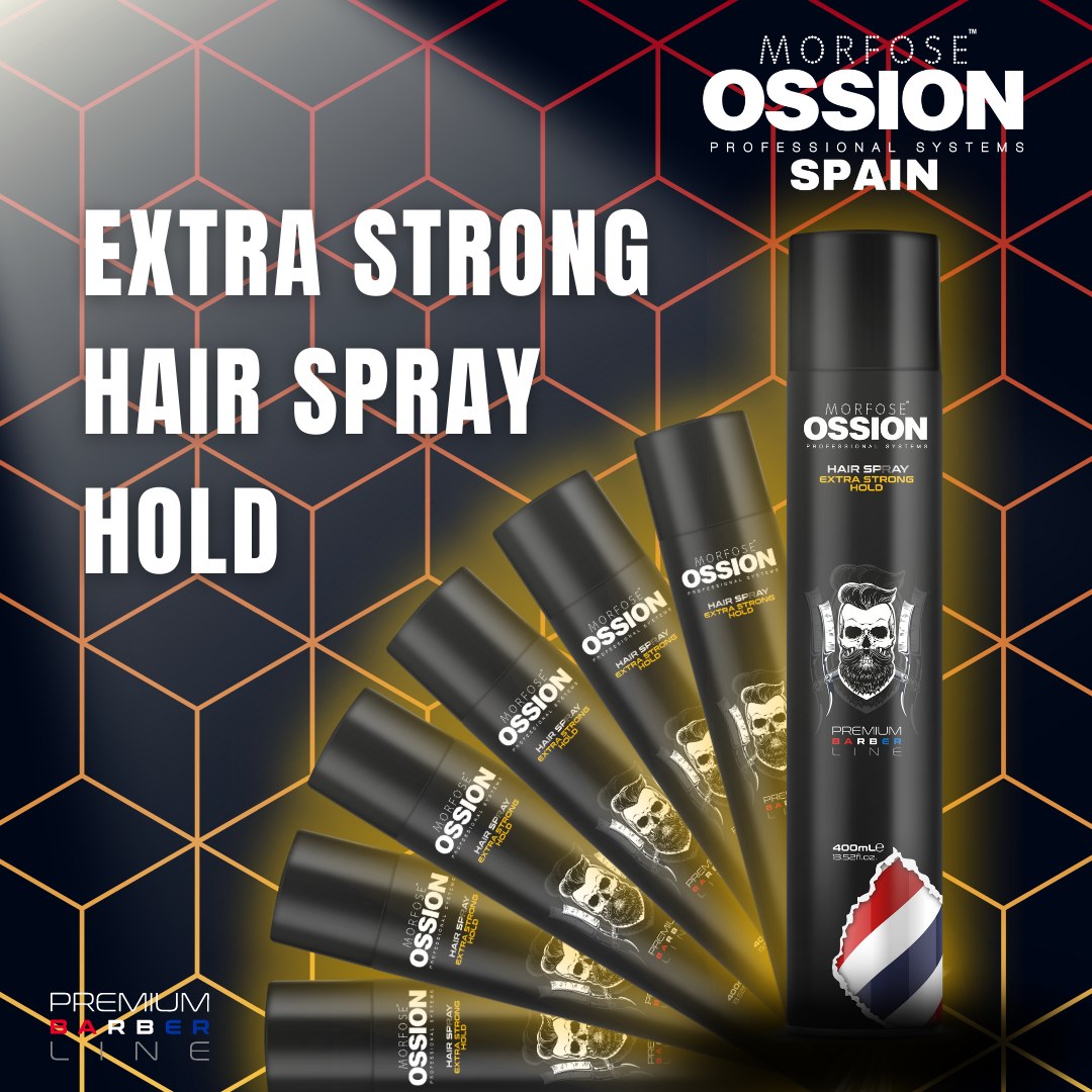 🛡️ OSSION Laca EXTRA STRONG HOLD (10.14oz) | Brillo, Fijación Máxima y Protección UV