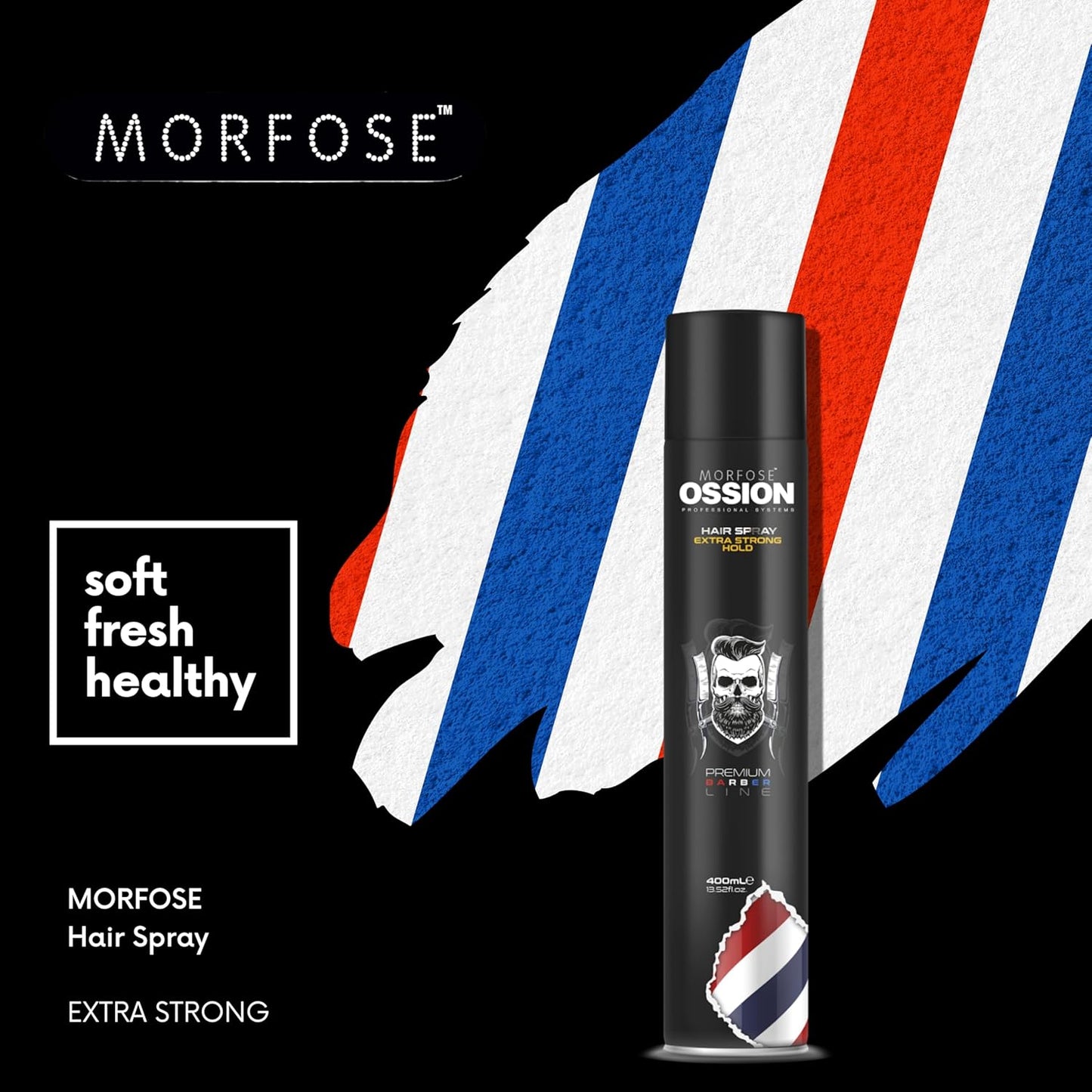 🛡️ OSSION Laca EXTRA STRONG HOLD (10.14oz) | Brillo, Fijación Máxima y Protección UV